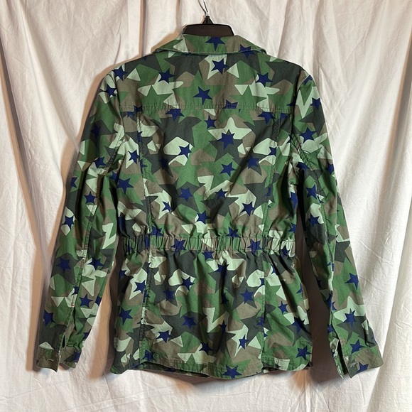 Boden Jacket Blazer 15 16 Year Star Design Button Front Army Girls - Picture 8 of 12
